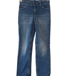 Boys Medium Wash Denim Jeans Size 7 Slim Fit 99% Cotton 1% Elastane Adjustable W